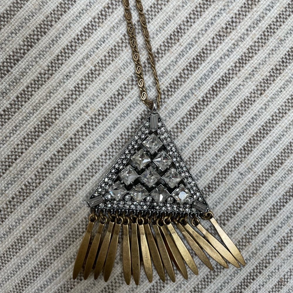 J.Crew Long Pendant Crystal Necklace - Gently Used